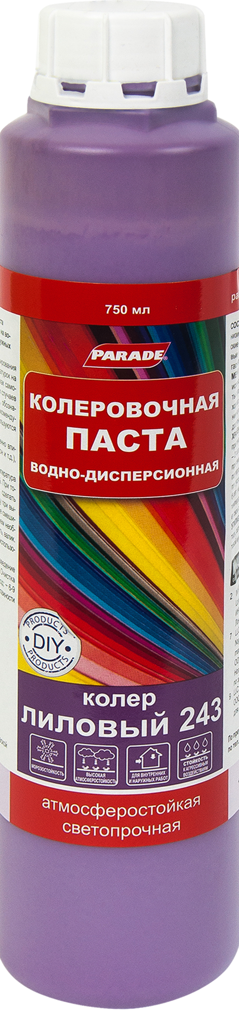 Колер Parade лиловый 750 мл для тонирования красок и штукатурок 12070575