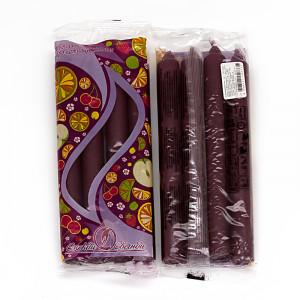 001522 Свеча столовая 1.9 х 17.5 см 40 г 4 шт. Вишня Омский Свечной