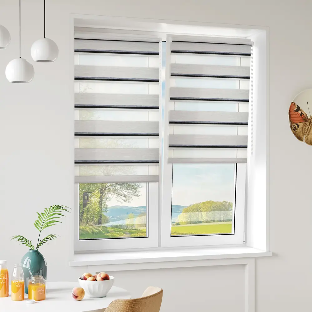 Штора рулонная день-ночь Лечче 180x175 см серая MIAMOZA STLM-2093724 - Вид №2