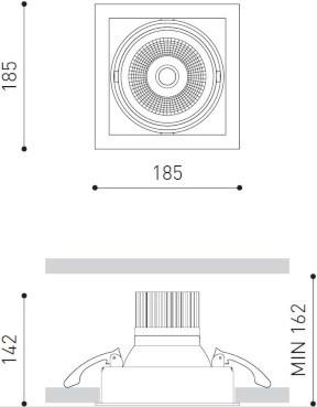 Arkoslight Квадратный регулируемый светодиодный прожектор Hubble sun-id-1460520 - Вид №13