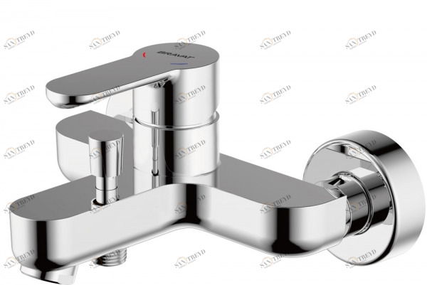 Смеситель для ванны с коротким изливом  БЕЗ аксессуаров STREAM F63783C-01A bravat