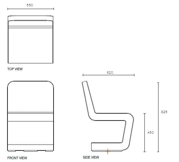 Бетонное наружное сиденье SIT Flow ARCH-00121965 - Вид №6