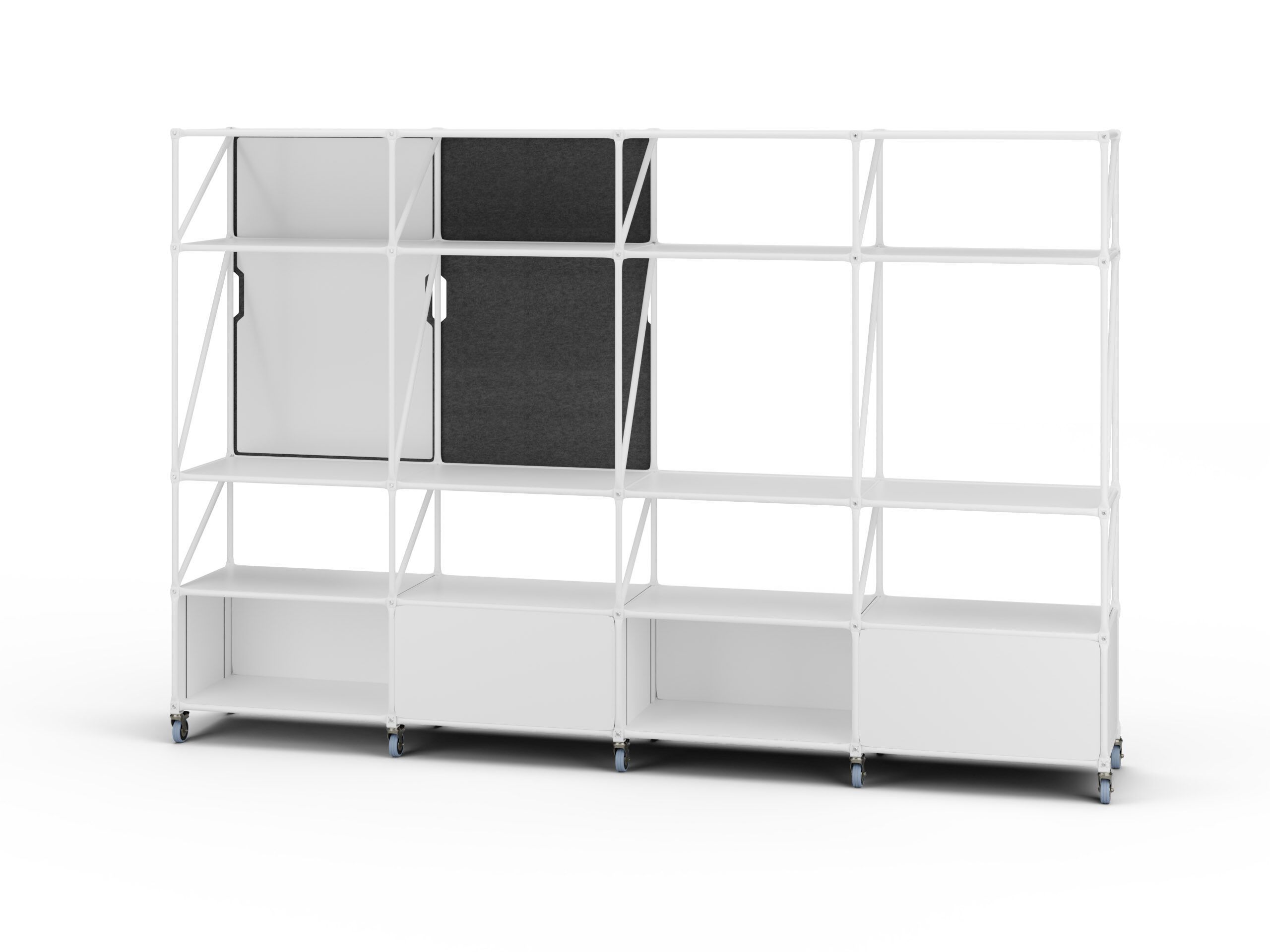 Металлический мобильный офисный перегородка на колесах System 180 Colourful Structures ARCH-00096758