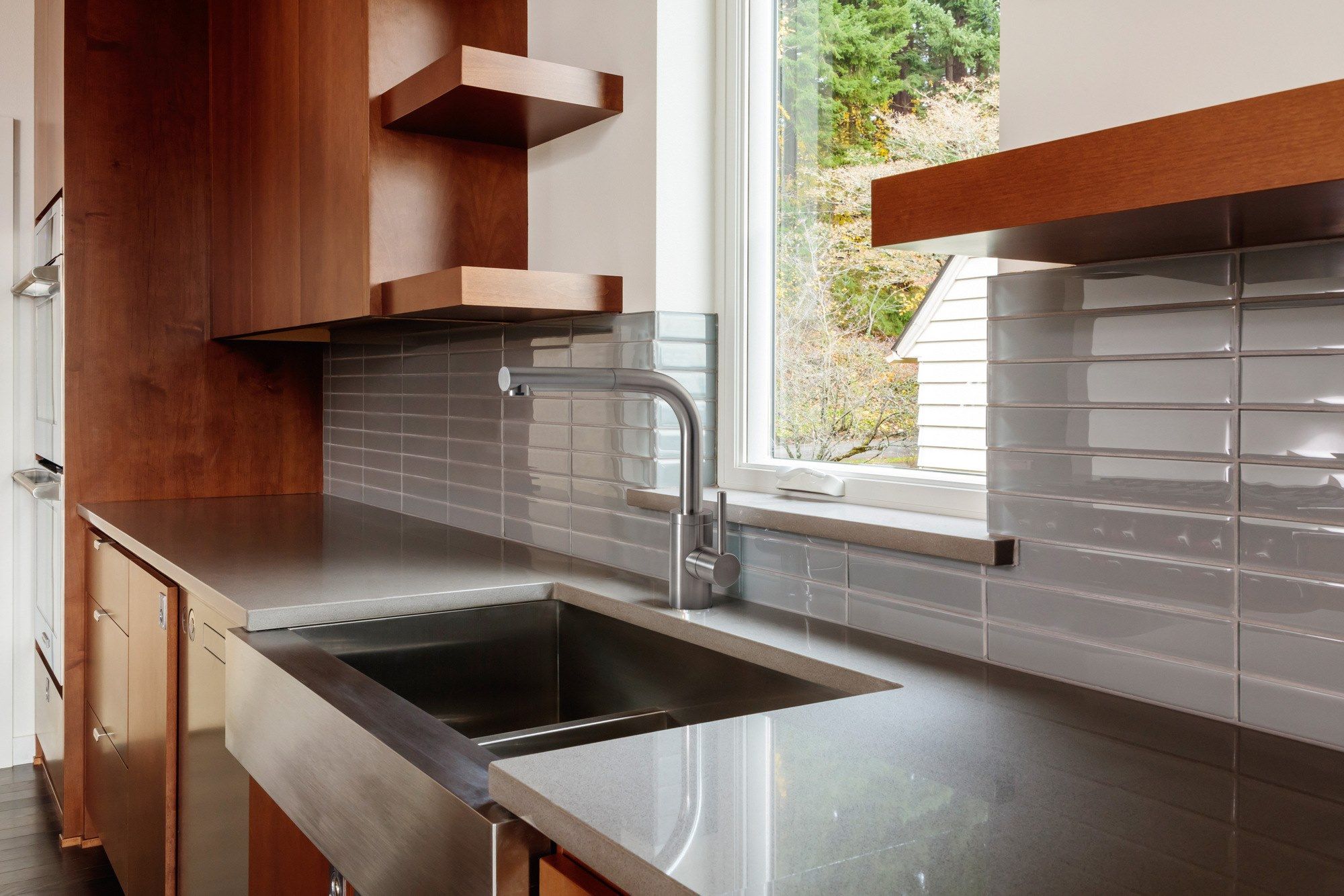 Смеситель для кухни из нержавеющей стали со съемным ручным душем Rubinetterie Treemme 40 мм ARCH-00151695 - Вид №1