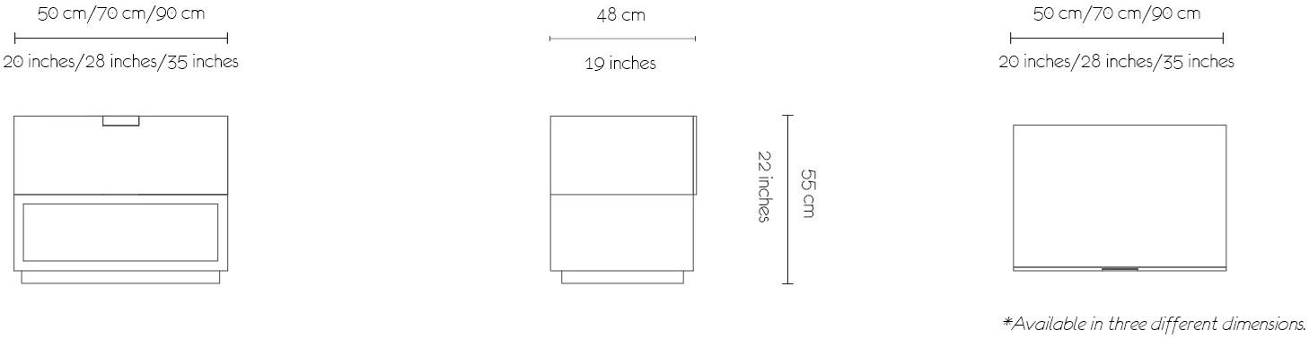 MORADA Прикроватная тумбочка из лакированного дуба с ящиками Borrero Borrero ns - Вид №3