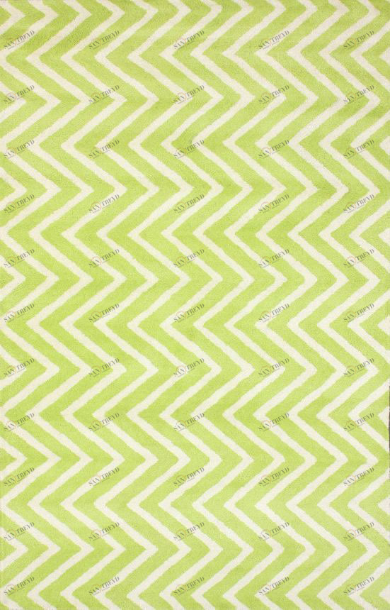 Ковер Zig Zag зелёный 240х330 DOLLY CAPRETS ДИЗАЙНЕРСКИЕ, ЗИГ ЗАГ 015209 Белый;зеленый 