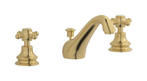 Смеситель для раковины с 3 отверстиями для пола с автоматическим сливом