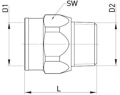 TECO Фитинг с внутренней / наружной резьбой Gst® sun-id-1429000 - Вид №1