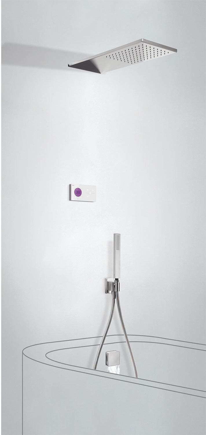 SHOWER TECHNOLOGY 3-ходовой встраиваемый электронный термостатический смеситель Shower Technology Blue Edition, набор для ванны и душа-09286318 TRES