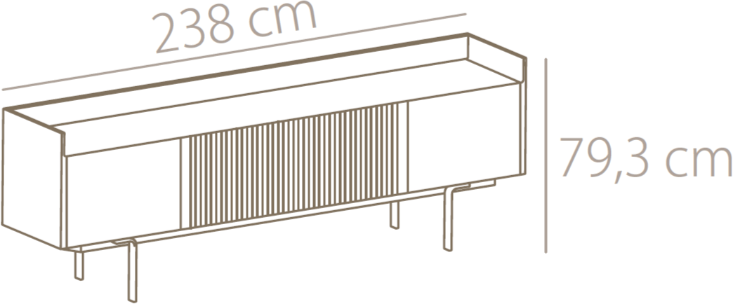 Punt Комод деревянный с распашными дверцами Stockholm Sth413 - Вид №1