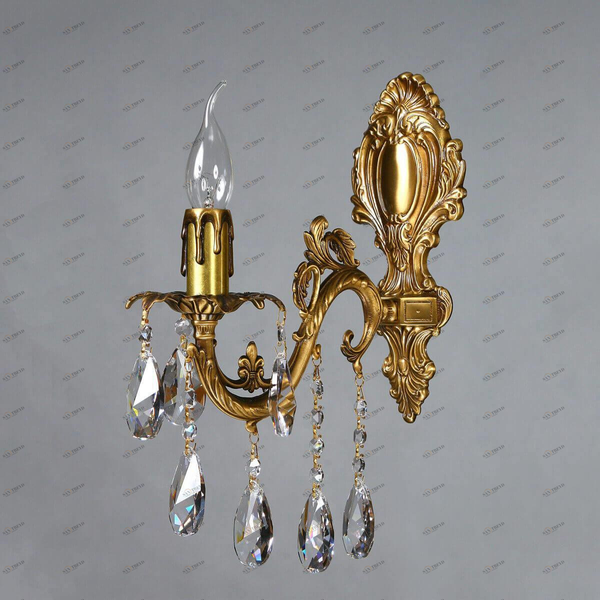 Бра настенное бронзовое Ambiente Granada 2118/1 AB Tear drop AMBIENTE GRANADA 00-3927908 Бронза