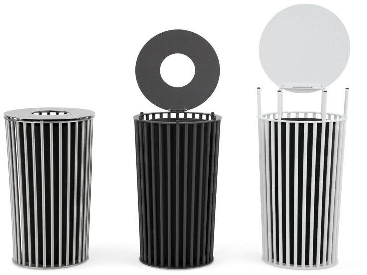 Urbantime Урна для мусора уличная металлическая с крышкой Zeroquindici.015 sun-id-1415142 - Вид №2