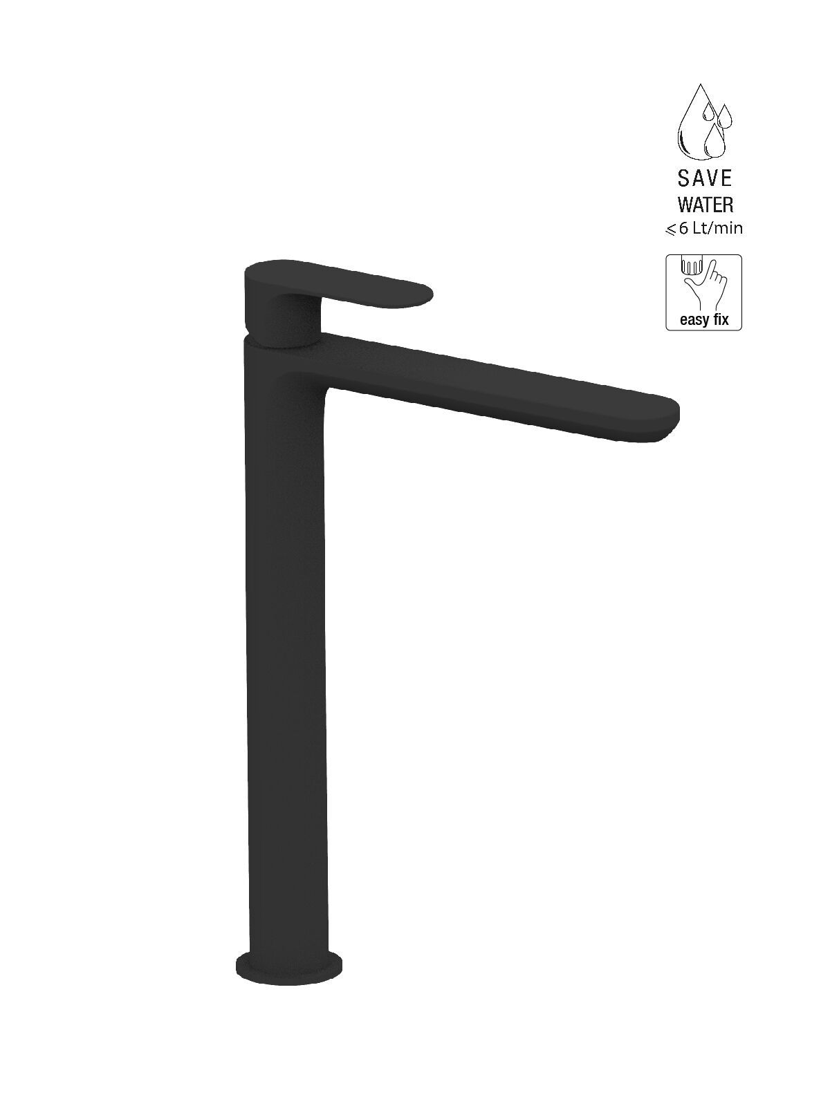 Смеситель для раковины с высоким верхом без слива Rubinetterie Frattini Lea ARCH-00052952 - Вид №6