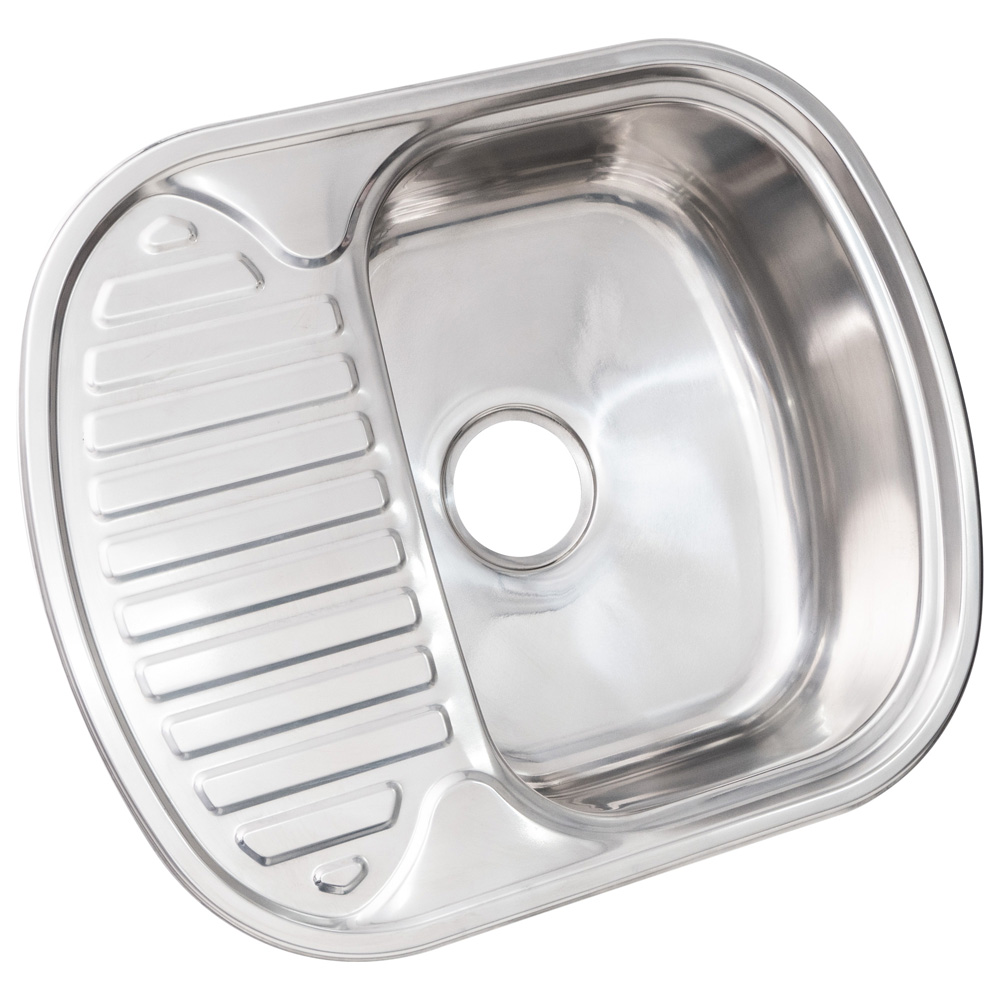 Мойка 6049 U MELANA 0,8/180 ИУ врезная овальная без сифона (215 ti *10) 215 ti (*10) - Вид №8