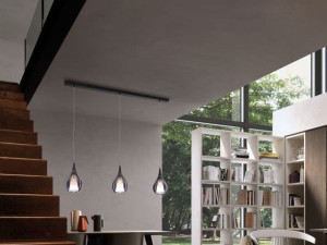 Подвесной светильник из дутого стекла