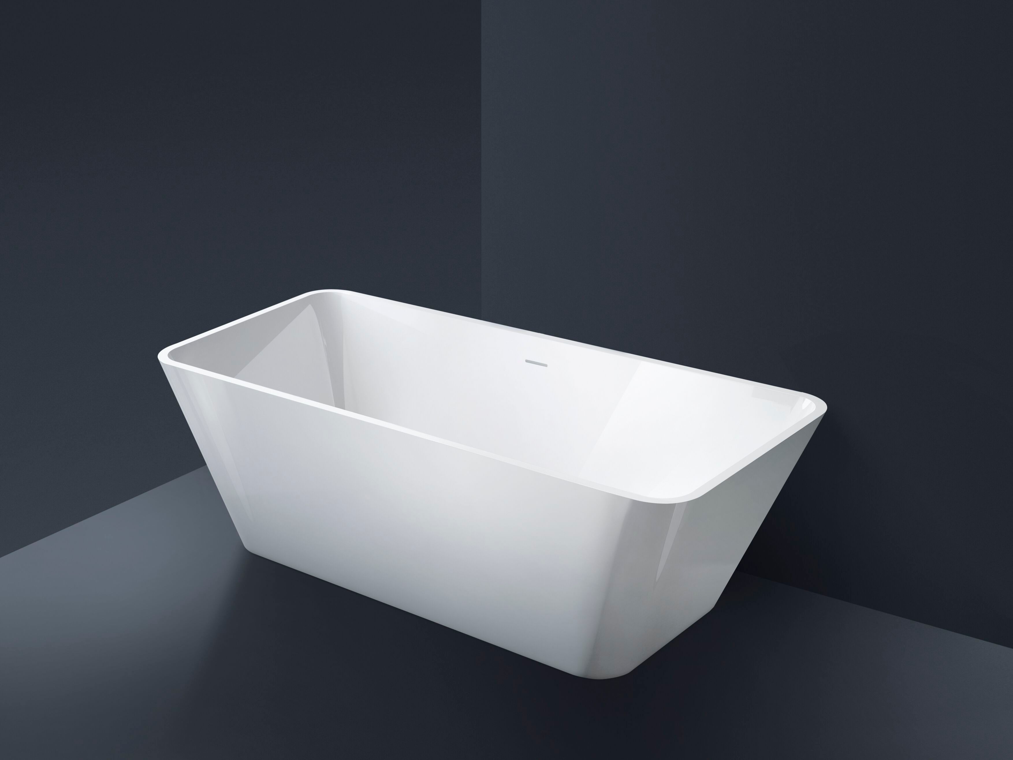 Прямоугольная ванна в центре комнаты в твердой поверхности Gruppo Treesse мебель для ванной комнаты-отдельно стоящие ванны ARCH-00020149 - Вид №2