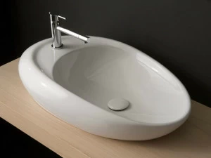 8602 Накладная раковина на столешницу  овальная Scarabeo Ceramiche Moai