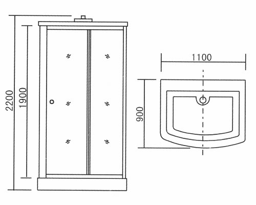 A-0835 L Душевая кабина Appollo A Santreyd - Вид №1