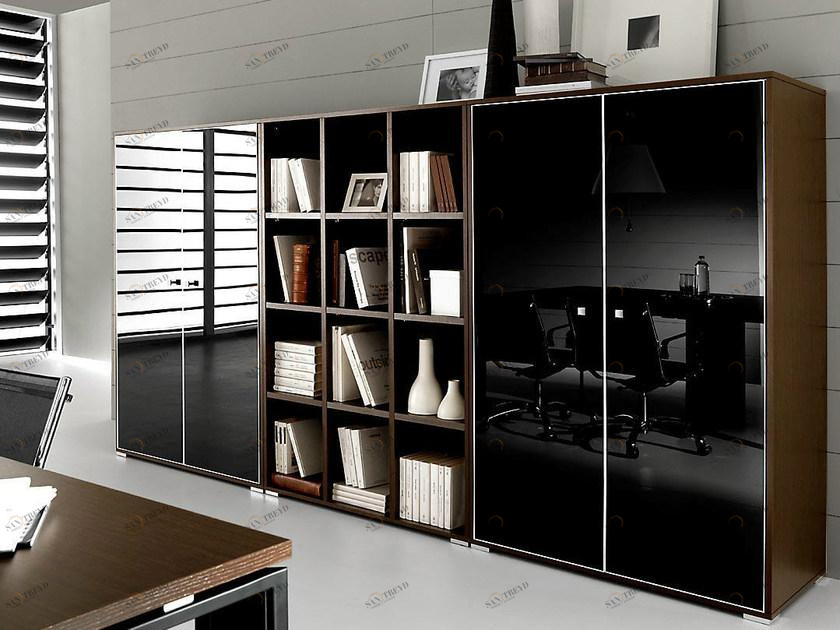 IFT Высокий офисный блок из лакированного стекла с распашными дверцами Pratiko sun-id-1383406