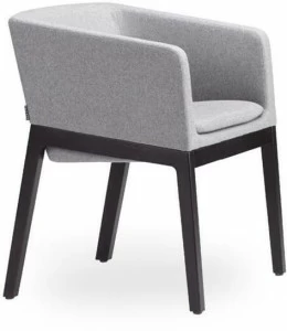 ROSSIN Мягкое деревянное кресло с подлокотниками Tonic wood