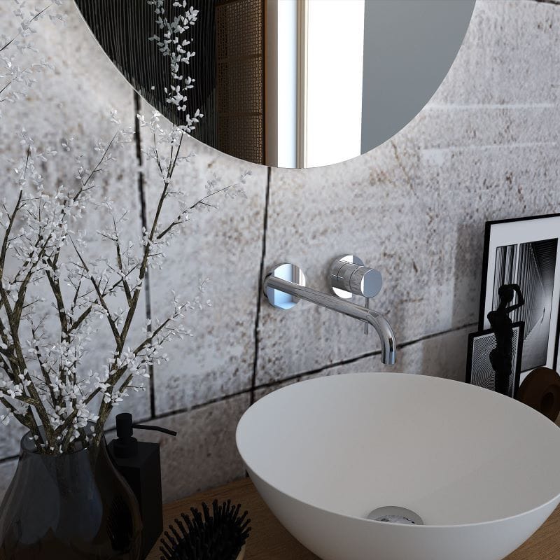 Хром латунь настенный однорычажный смеситель для раковины Ercos Viktor ARCH-00024472 - Вид №2