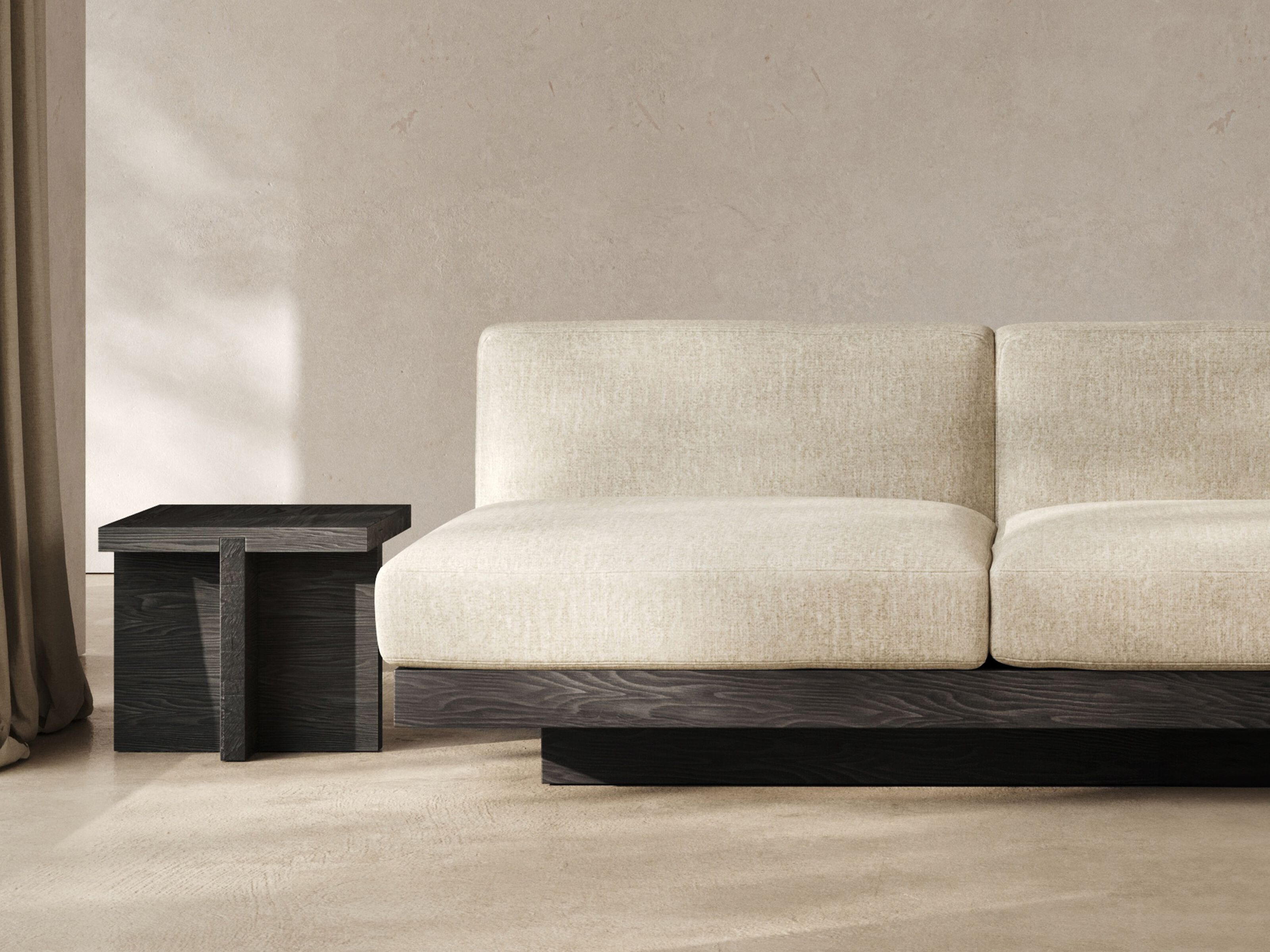 Низкий квадратный журнальный столик из дуба Serax Rudolph ARCH-00122739 - Вид №1