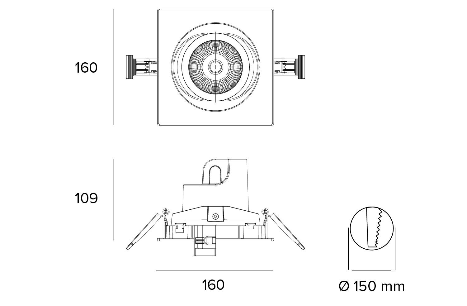 Регулируемый встраиваемый прожектор TARGETTI магазин ARCH-00053434 - Вид №4