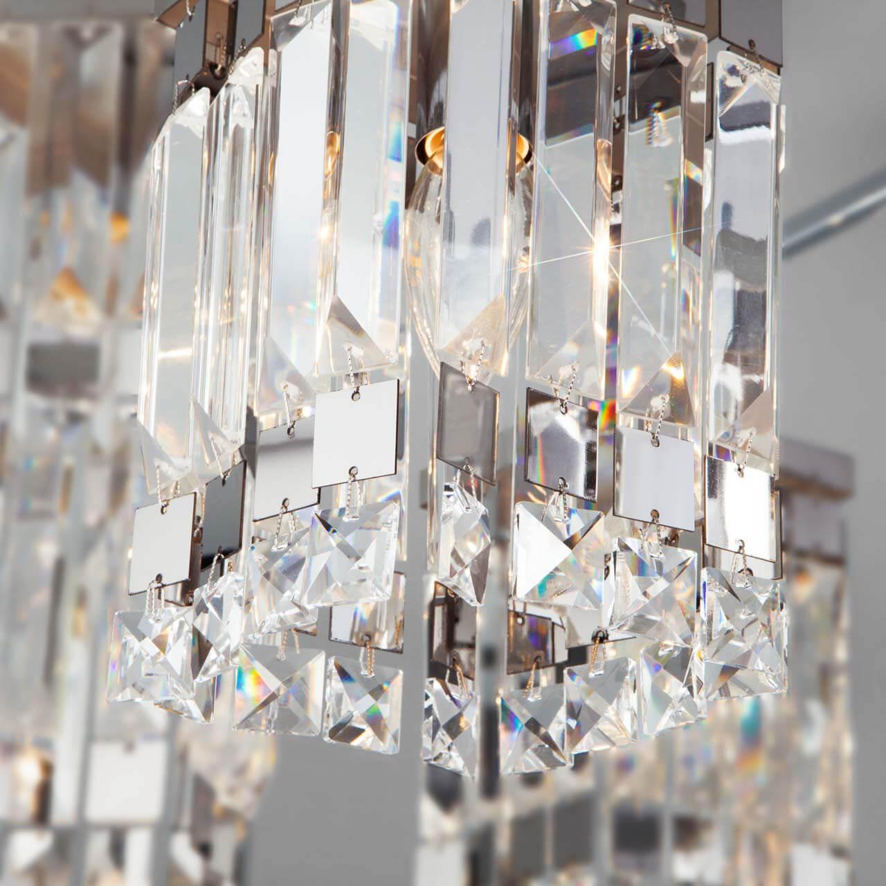 Потолочная люстра Eurosvet Barra 10100/8 хром/прозрачный хрусталь Strotskis EUROSVET ДИЗАЙНЕРСКИЕ, BARRA 00-3888690 Прозрачный;хром  - Вид №3