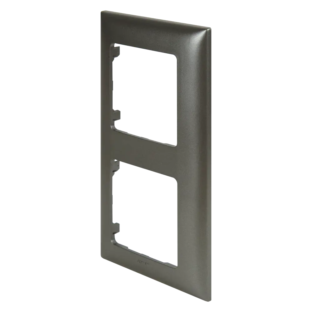 LEXMAN LILIAN - Декоративная рамка для розеток, 2 поста, цвет Титан 86761646 STLM-1357006 - Вид №1