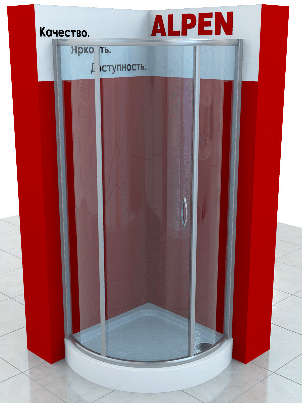 Душевая шторка ALPEN A370-90 A370N-90 - Вид №2