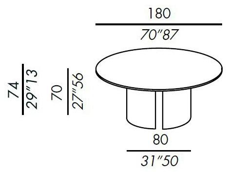 Meridiani Круглый обеденный стол из дерева Gong sun-id-1470882 - Вид №5