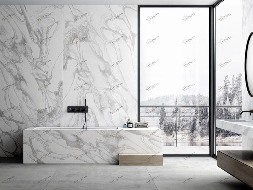 Cosentino Облицовка мебели с эффектом мрамора Dekton® liquid sun-id-1455174