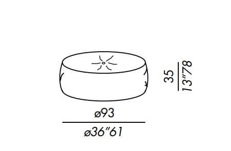 Круглый пуф из ткани Meridiani Скотт ARCH-00152387 - Вид №4