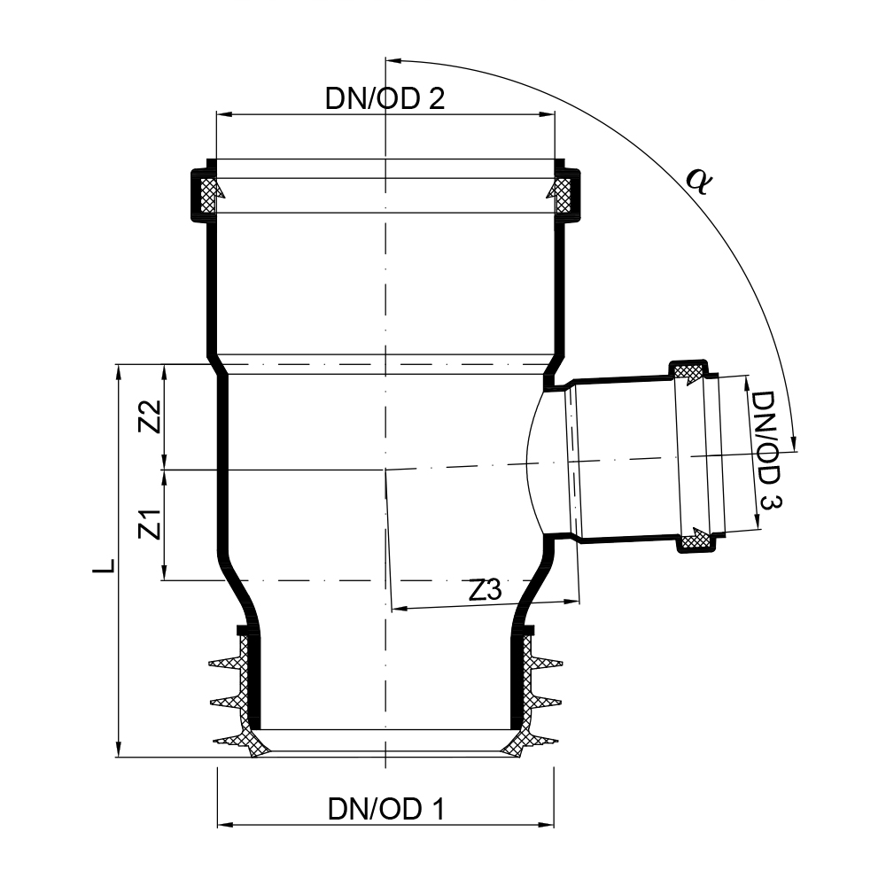 01944 Тройники Tece  - Вид №1