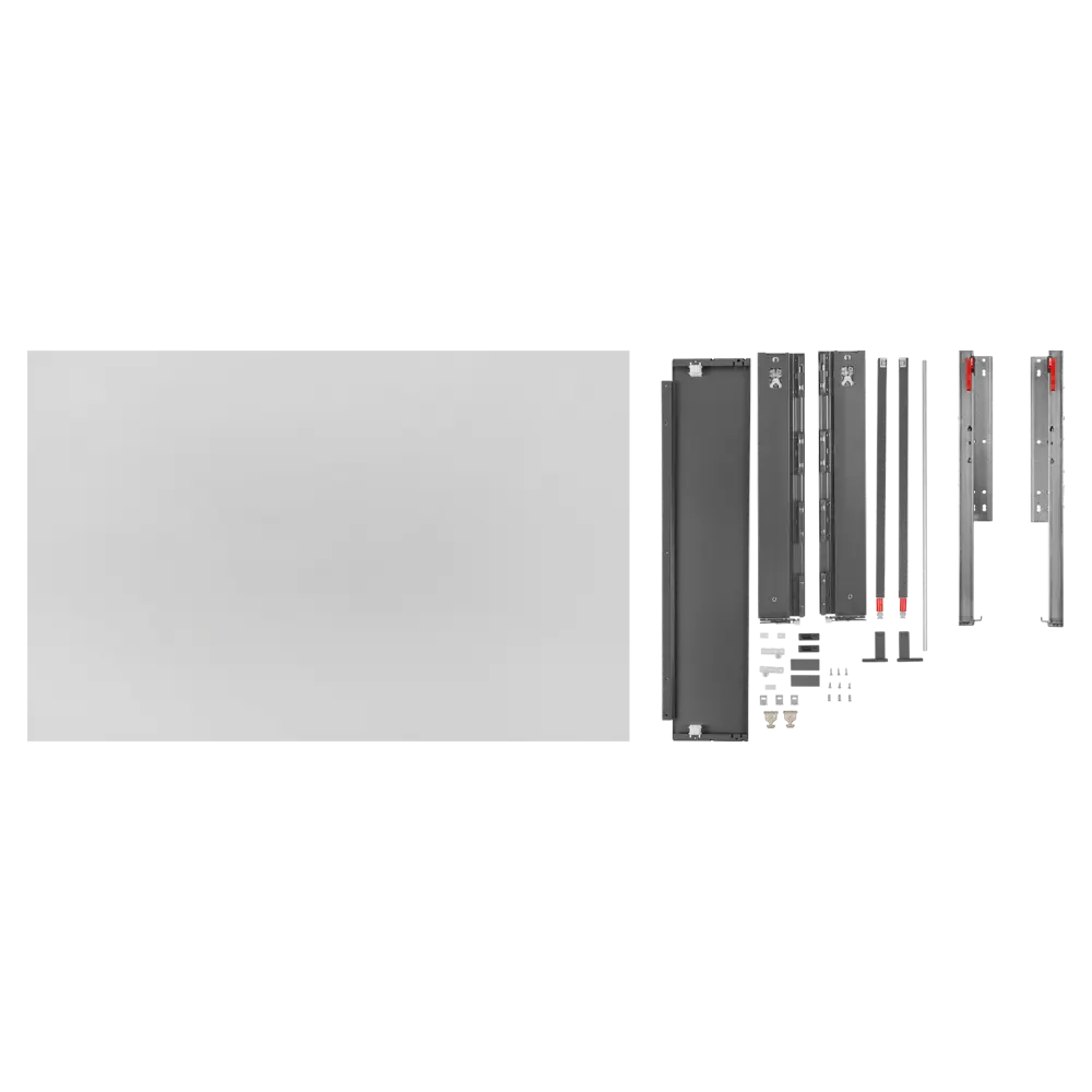 Выдвижной ящик с доводчиком 80x19x50 см KONSENSA ЛДСП/металл цвет серый Flowbox STLM-2083195 - Вид №5
