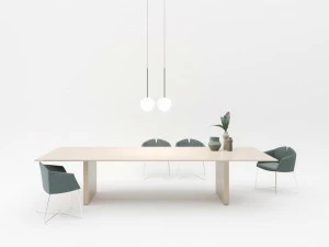 PROF Прямоугольный стол для совещаний с системой управления кабелями Slim