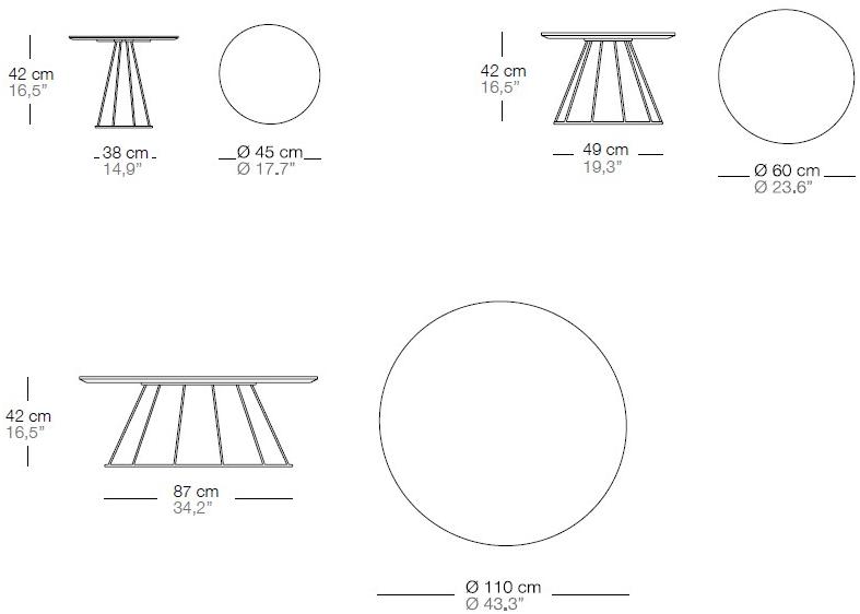 Bivaq Садовый журнальный столик из алюминия и дерева Illa sun-id-1452803 - Вид №4
