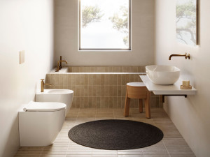 Овальный умывальник с одной столешницей