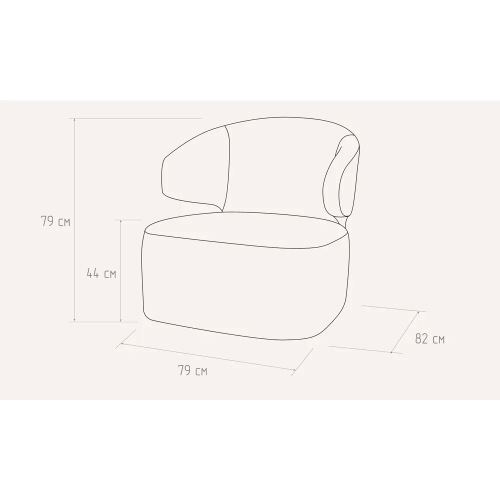 Кресло полиэстер Ицар 79x82x72 см цвет фиолетовый Camaro 16 SEASONS STLM-2067294 - Вид №4