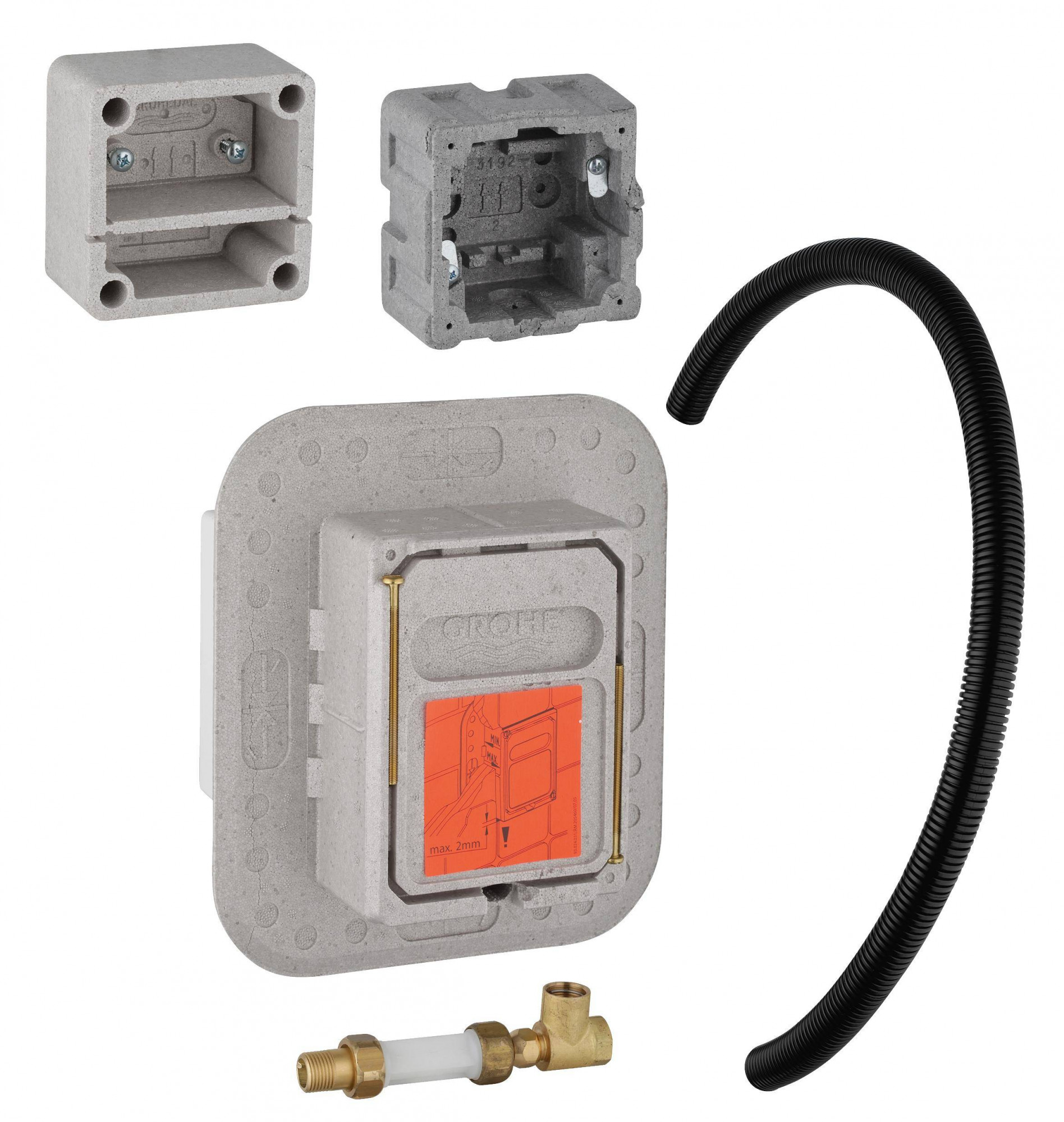 Набор коробов для установки ИК панелей смыва GROHE, хром (38387000) Spare Parts