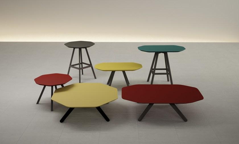 ALMA DESIGN Низкий журнальный столик из фанерованной древесины X table sun-id-1370311 - Вид №1