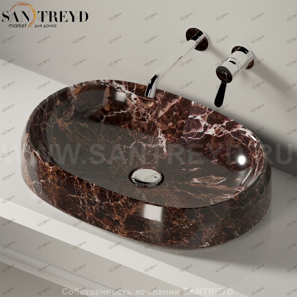 ACER1074ED Накладная раковина на столешницу  овальная Agape Lariana