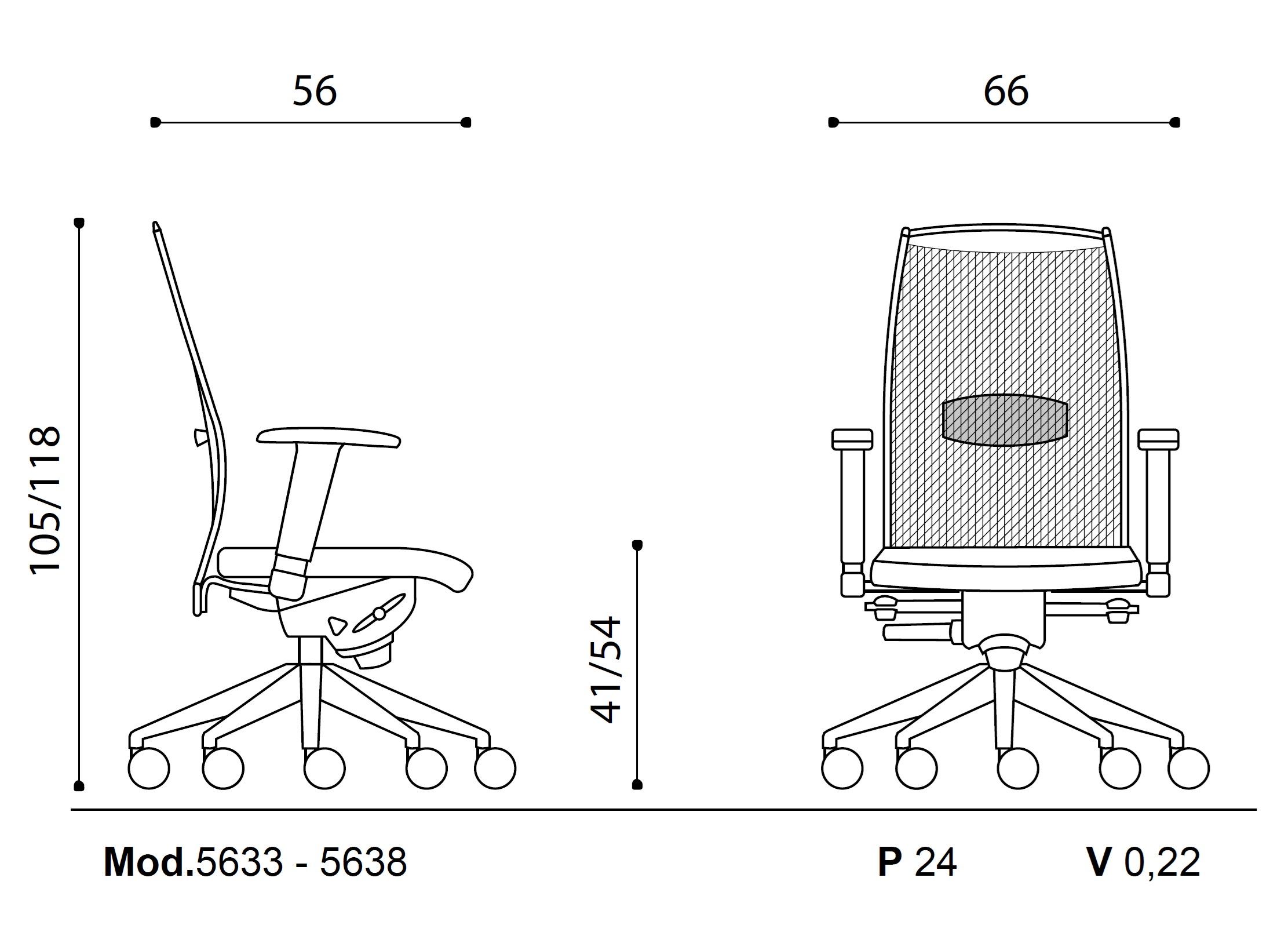 Поворотный операционный офисный стул с подлокотниками Ares Line Link Plus ARCH-00000234 - Вид №2