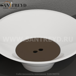 486088 Накладка на слив из керамики цвет Какао с молоком Kerasan Deco Италия