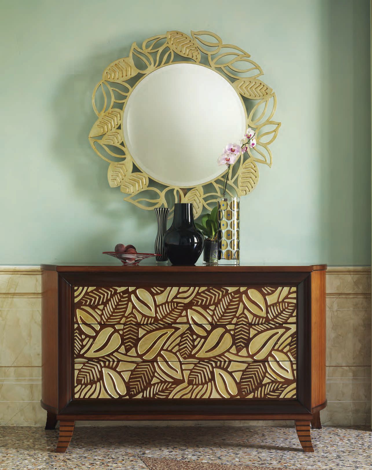 Настенное круглое зеркало с рамкой Cantiero GRAND ÉTOILE ARCH-00132568