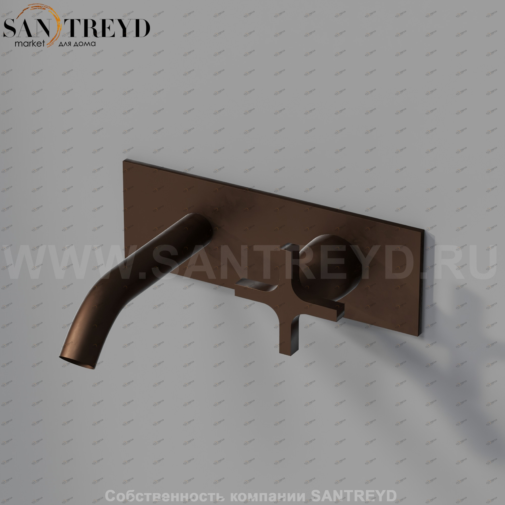 Встроенный смеситель AMEM331BR MEMORY для раковины бронзовый Agape