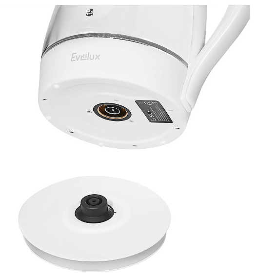 9160740 Электрочайник Evelux EWK 0903 G белый STDN-0092416 - Вид №5