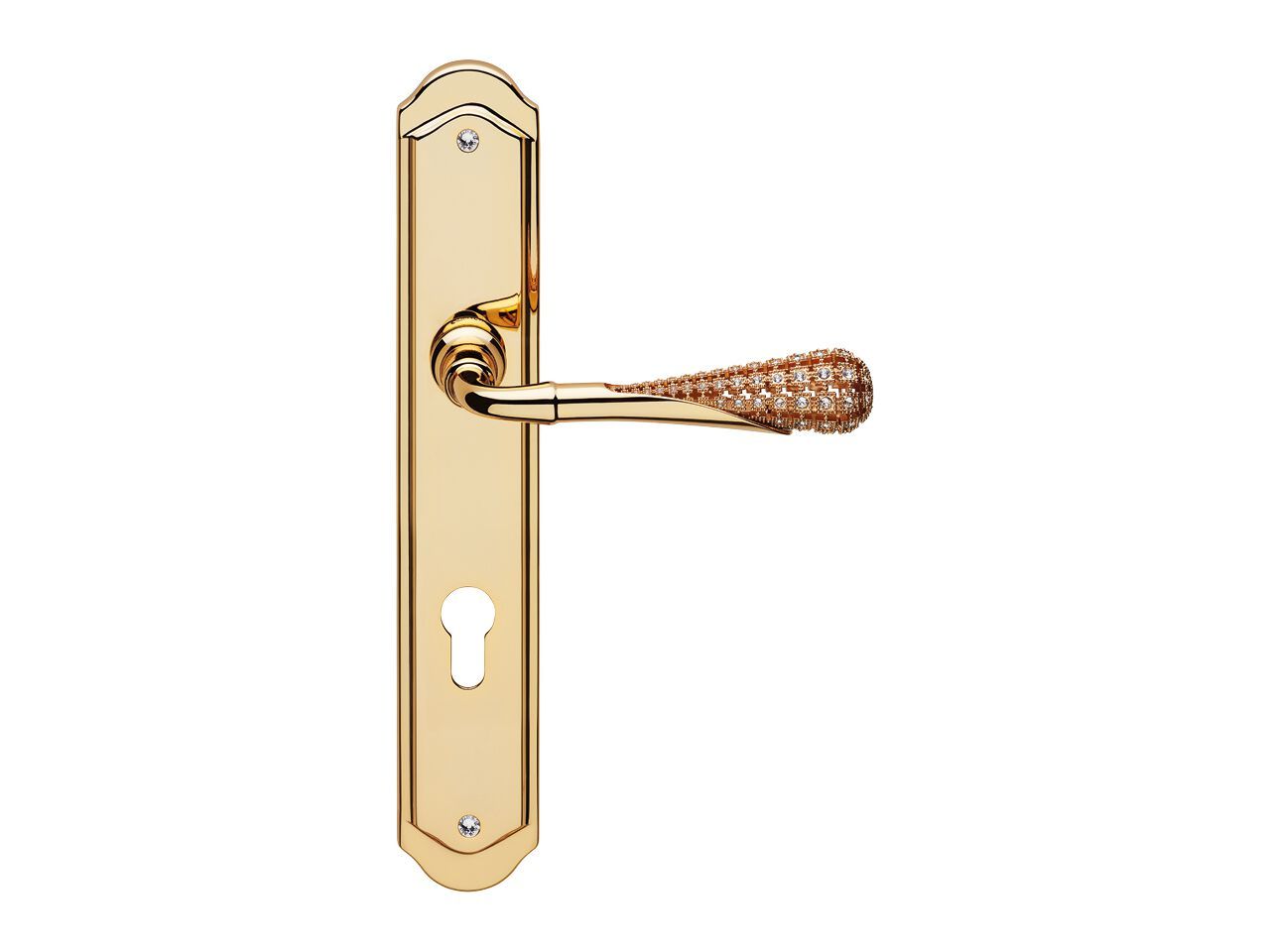 Латунная ручка на пластине с кристаллами Swarovski® LINEA CALI' Feeling ARCH-00077541 - Вид №1