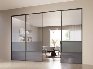 Раздвижная стеклянная подвижная стена