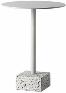 Bentu Design Журнальный столик из венецианского терраццо со стальной столешницей Ding C240533-c240442